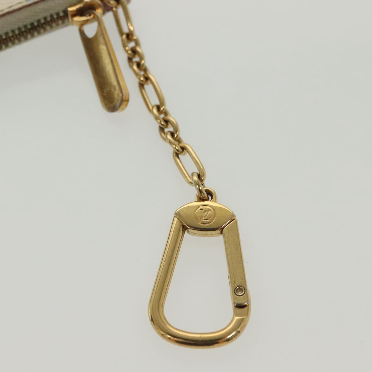 LOUIS VUITTON Monogram Multicolor Pochette Cles NM White M93734 LV Auth 134683