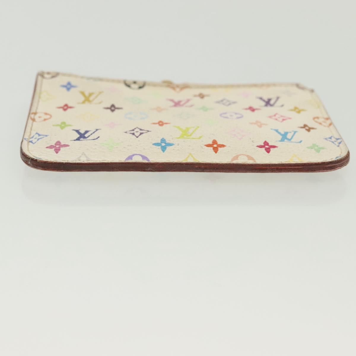 LOUIS VUITTON Monogram Multicolor Pochette Cles NM White M93734 LV Auth 134683