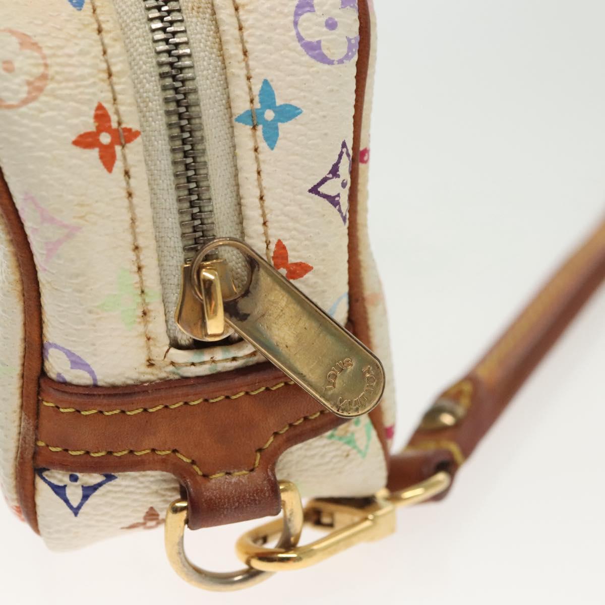 LOUIS VUITTON Monogram Multicolor Trousse Wapity White M58033 LV Auth 134685