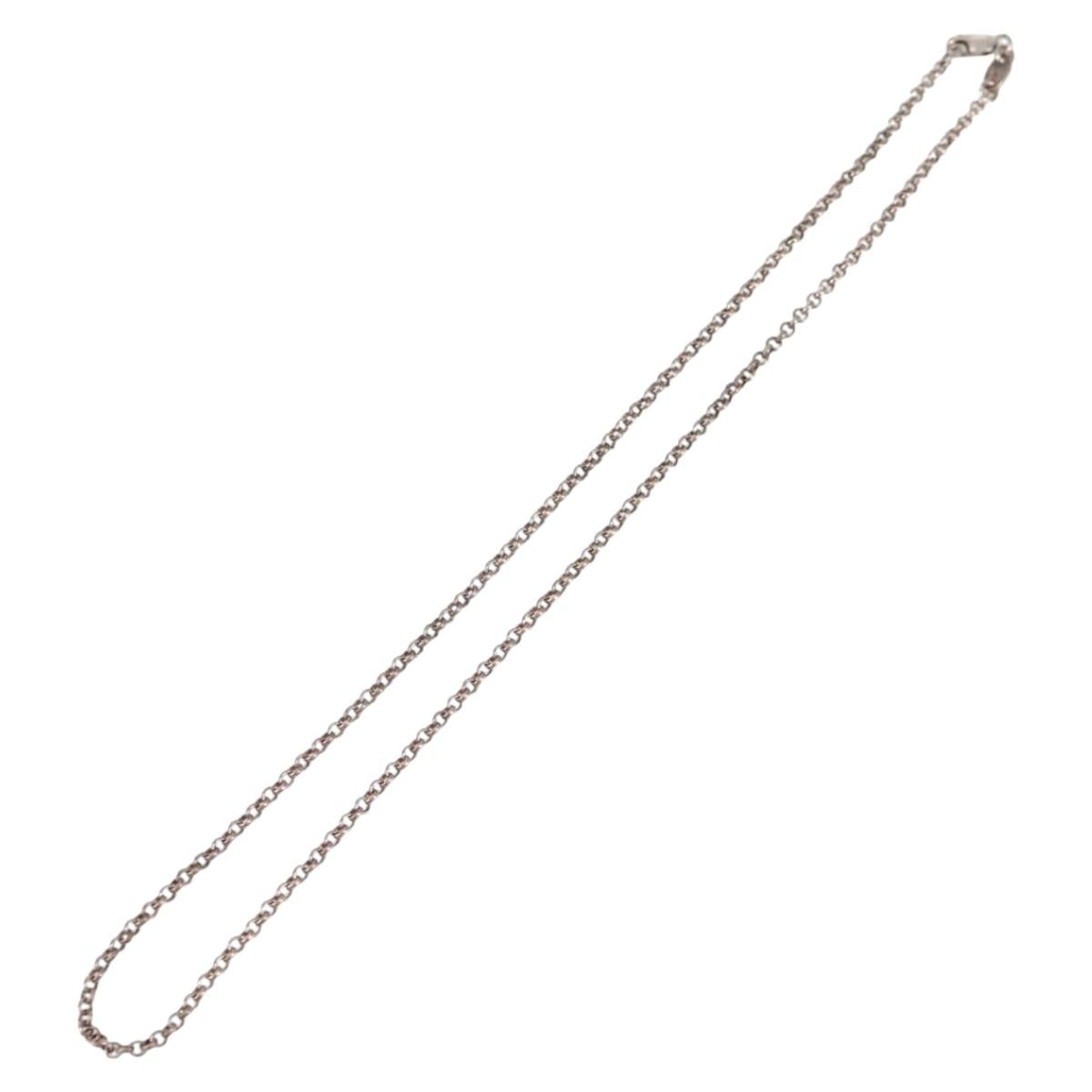 Chrome Hearts Roll Chain Necklace Ag925 Silver Auth 134688M