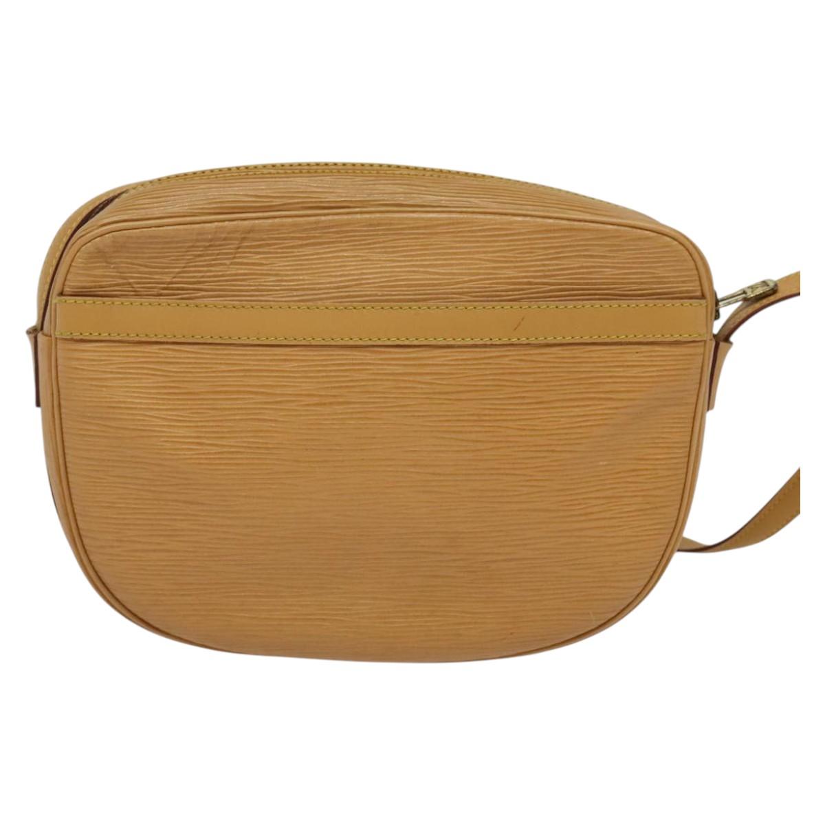 LOUIS VUITTON Epi Jeune Fille MM Shoulder Bag Beige M52156 LV Auth 134701