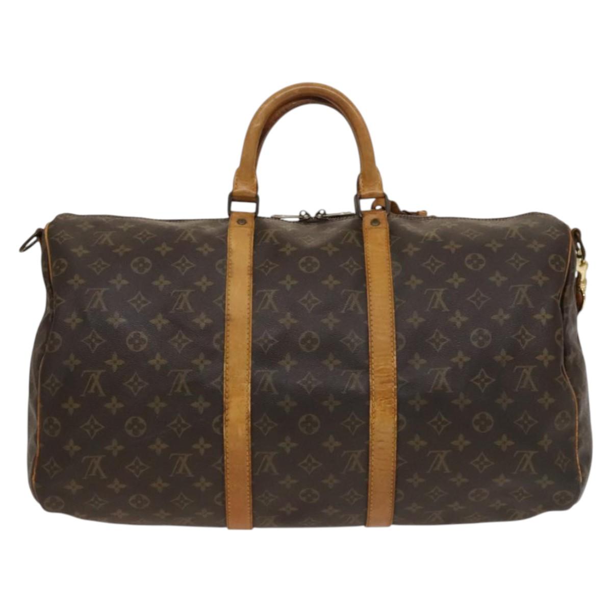 LOUIS VUITTON Monogram Keepall Bandouliere 50 Boston Bag M41416 LV Auth 134710