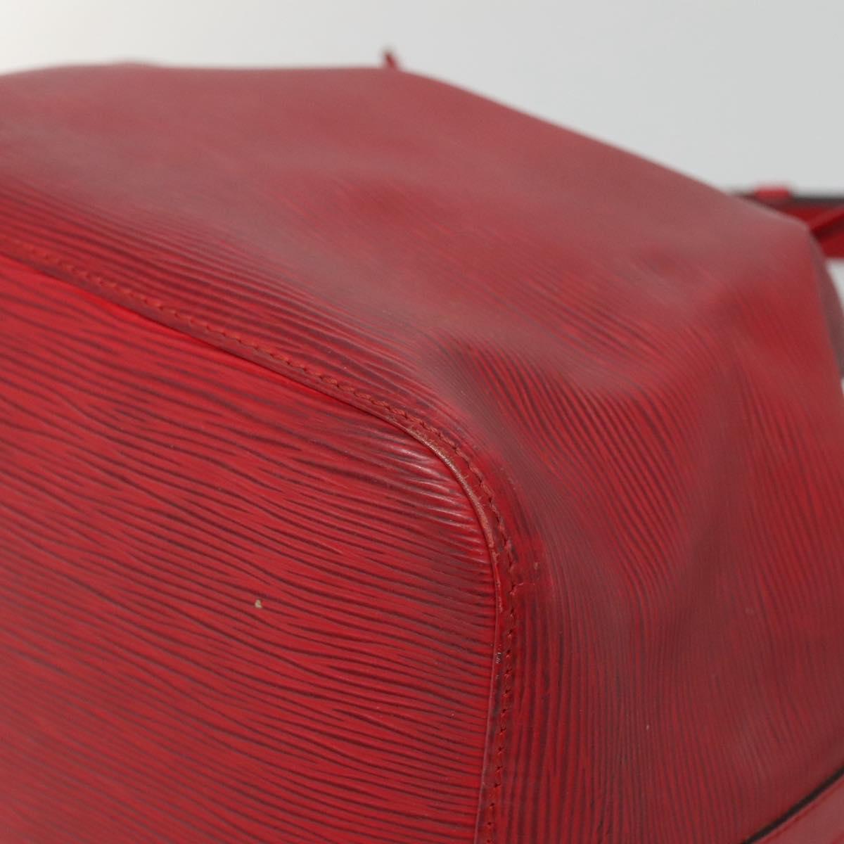 LOUIS VUITTON Epi Petit Noe Shoulder Bag Red M44107 LV Auth 134714