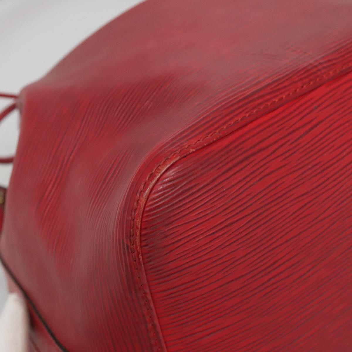 LOUIS VUITTON Epi Petit Noe Shoulder Bag Red M44107 LV Auth 134714