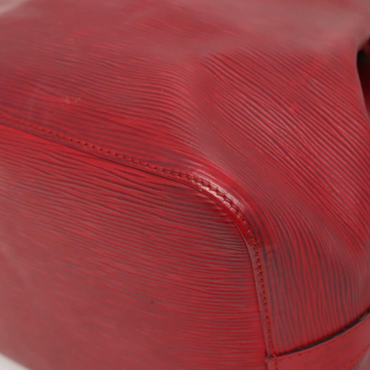 LOUIS VUITTON Epi Petit Noe Shoulder Bag Red M44107 LV Auth 134714