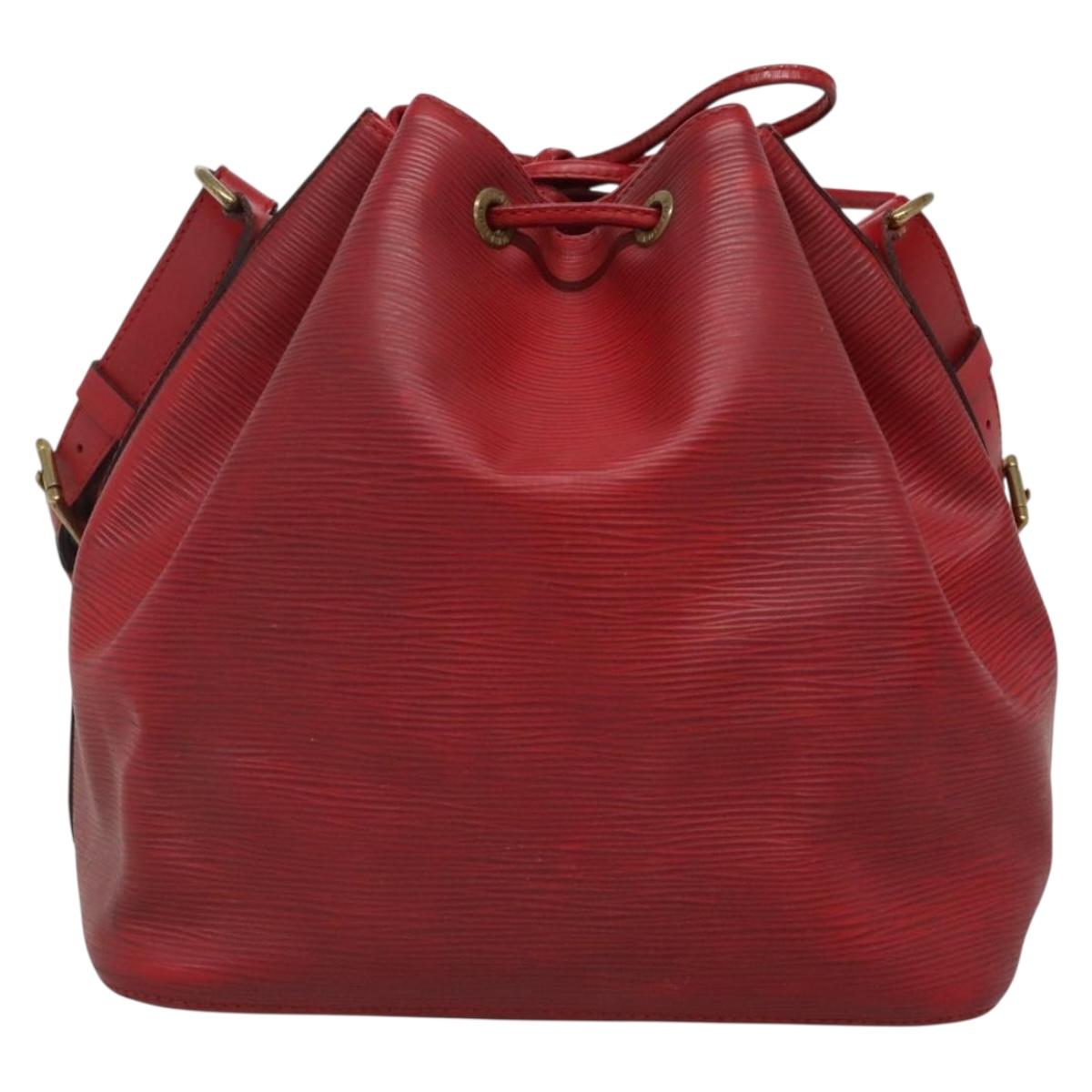 LOUIS VUITTON Epi Petit Noe Shoulder Bag Red M44107 LV Auth 134714