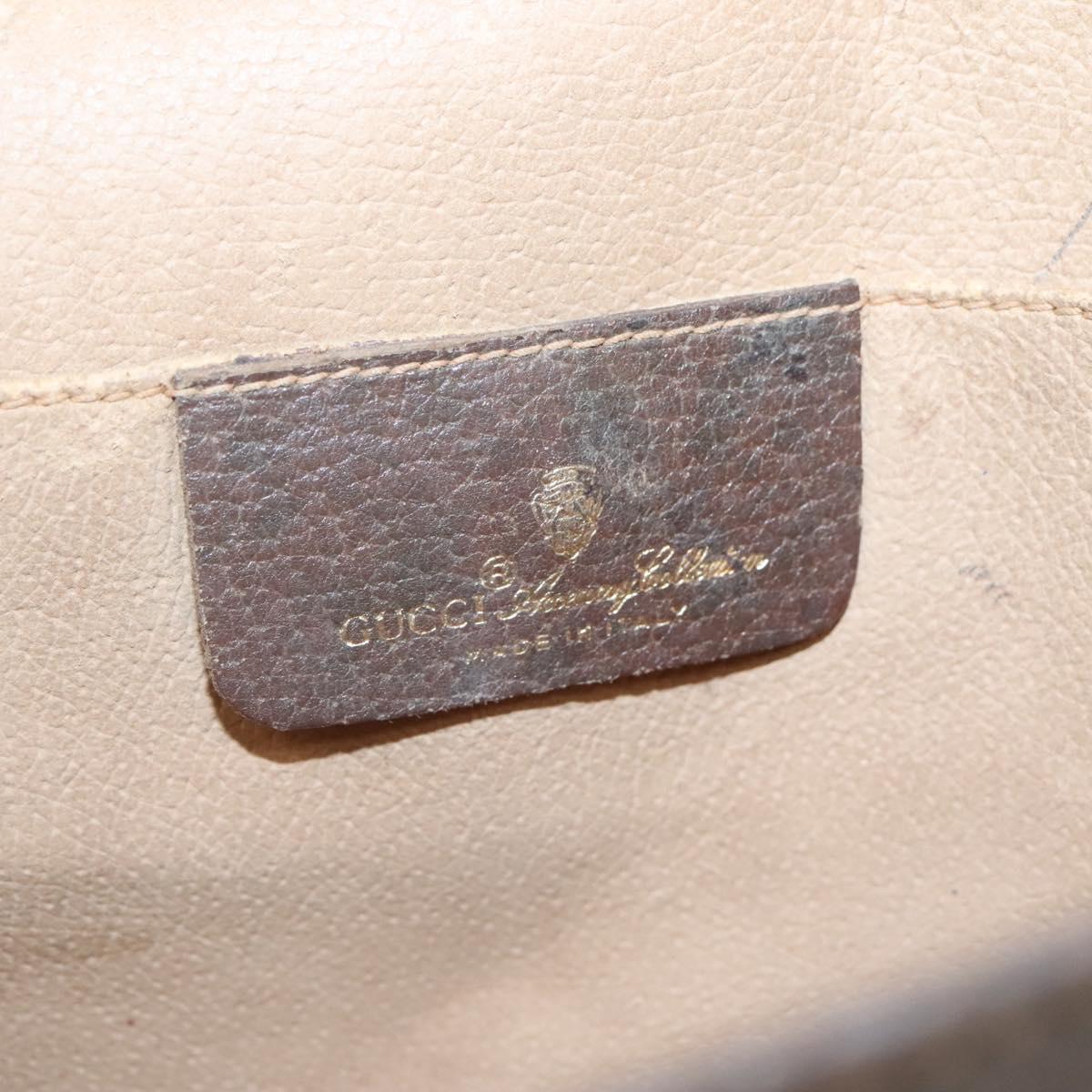GUCCI GG Supreme Web Sherry Line Bag PVC Beige Brown 89 01 030 Auth 134738