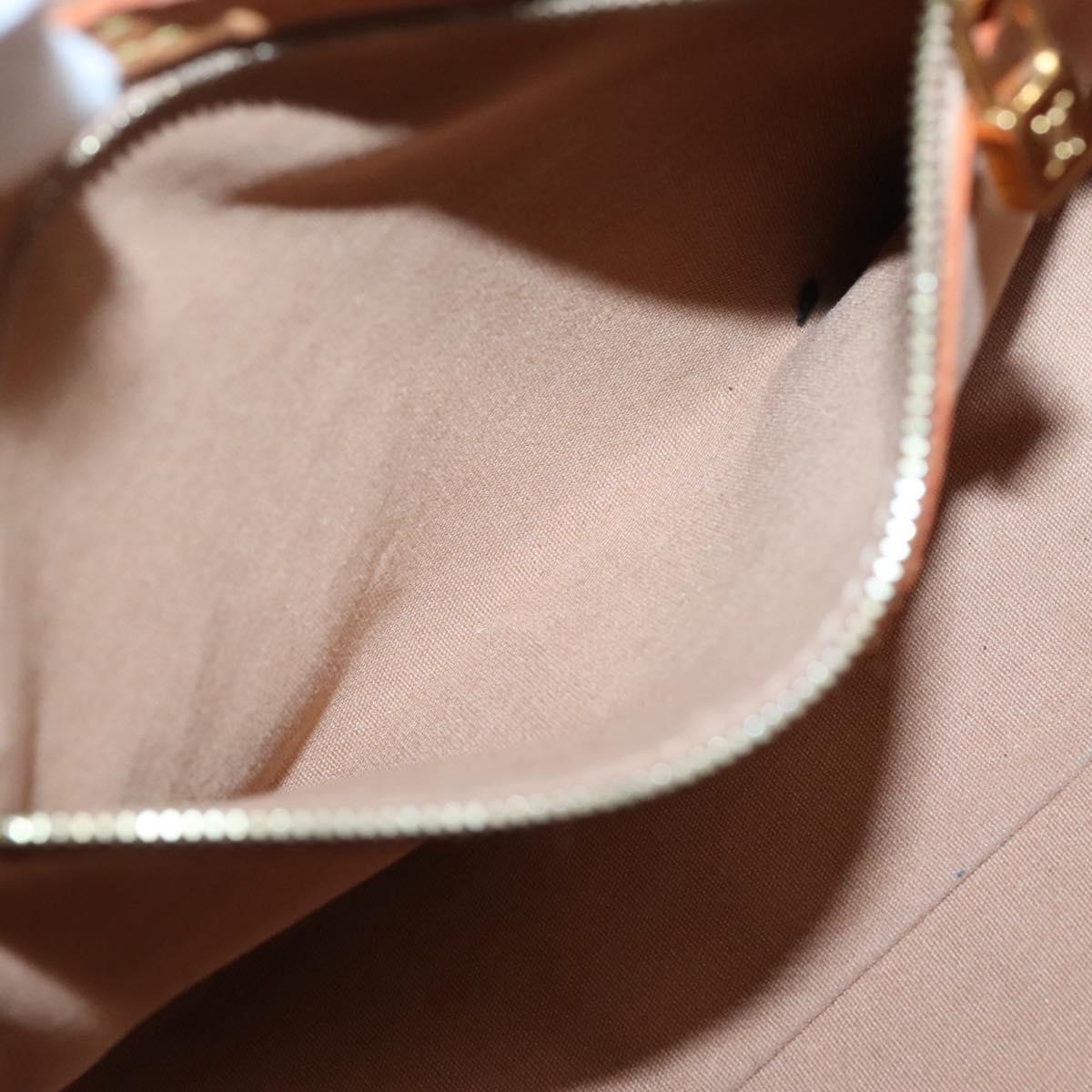 LOUIS VUITTON Monogram Vernis Reade PM Hand Bag Noisette M91334 LV Auth 134756