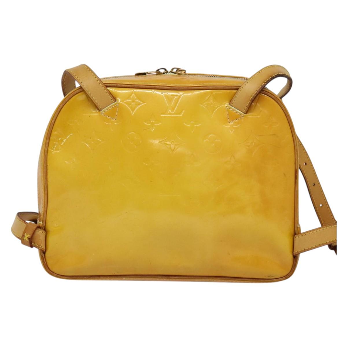 LOUIS VUITTON Monogram Vernis Marley Backpack Yellow M91040 LV Auth 134759