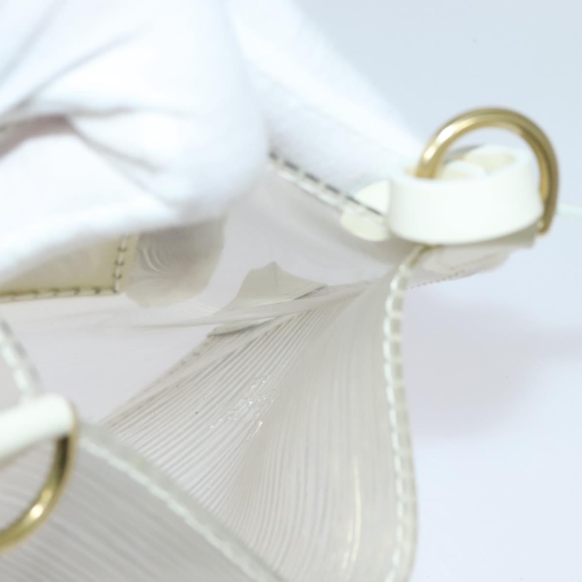 LOUIS VUITTON Epi Plage Mini Lagoon Bay Hand Bag White M92263 LV Auth 134761