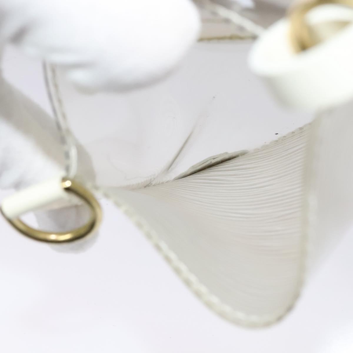 LOUIS VUITTON Epi Plage Mini Lagoon Bay Hand Bag White M92263 LV Auth 134761