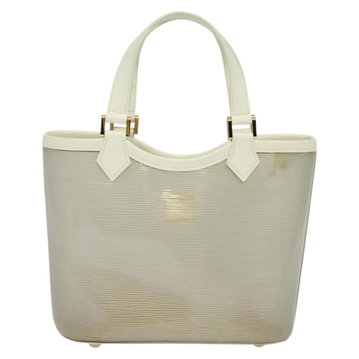 LOUIS VUITTON Epi Plage Mini Lagoon Bay Hand Bag White M92263 LV Auth 134761