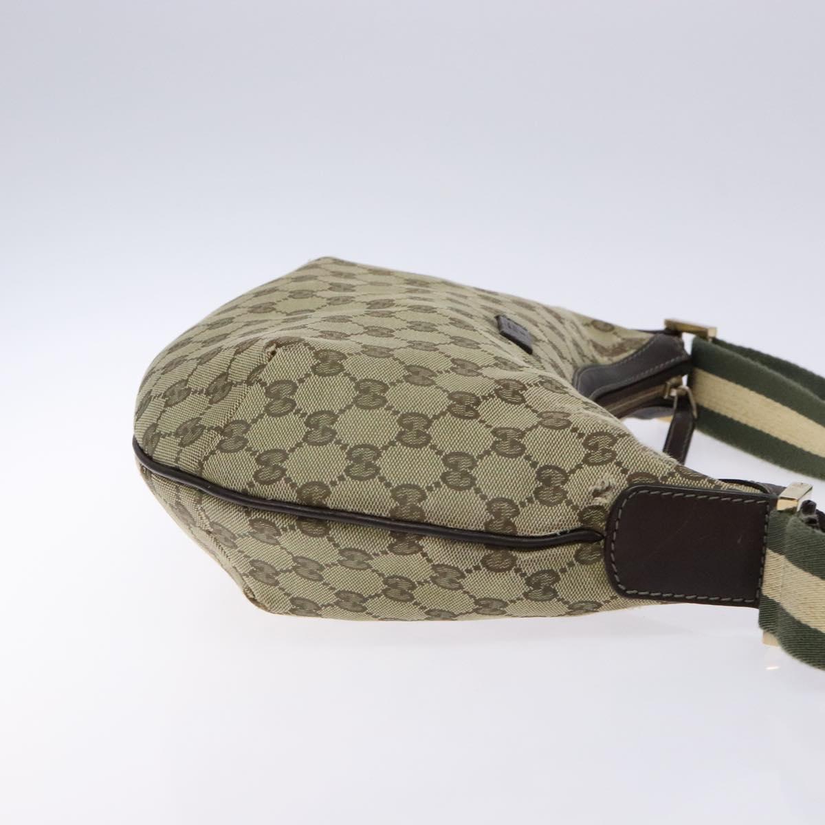 GUCCI GG Canvas Shoulder Bag Beige Gold 181092 Auth 134763