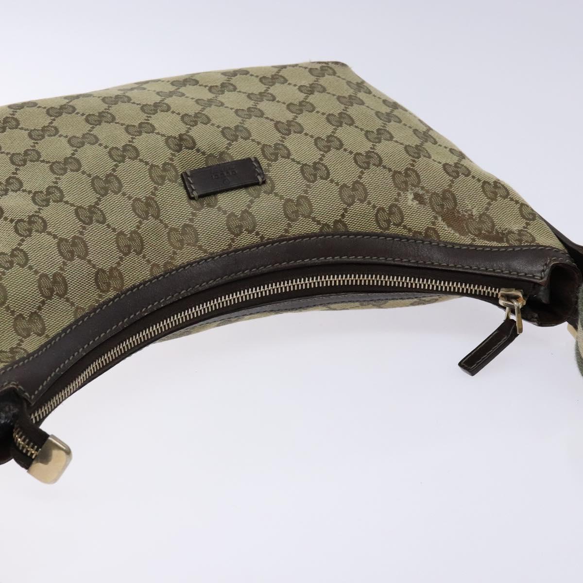 GUCCI GG Canvas Shoulder Bag Beige Gold 181092 Auth 134763
