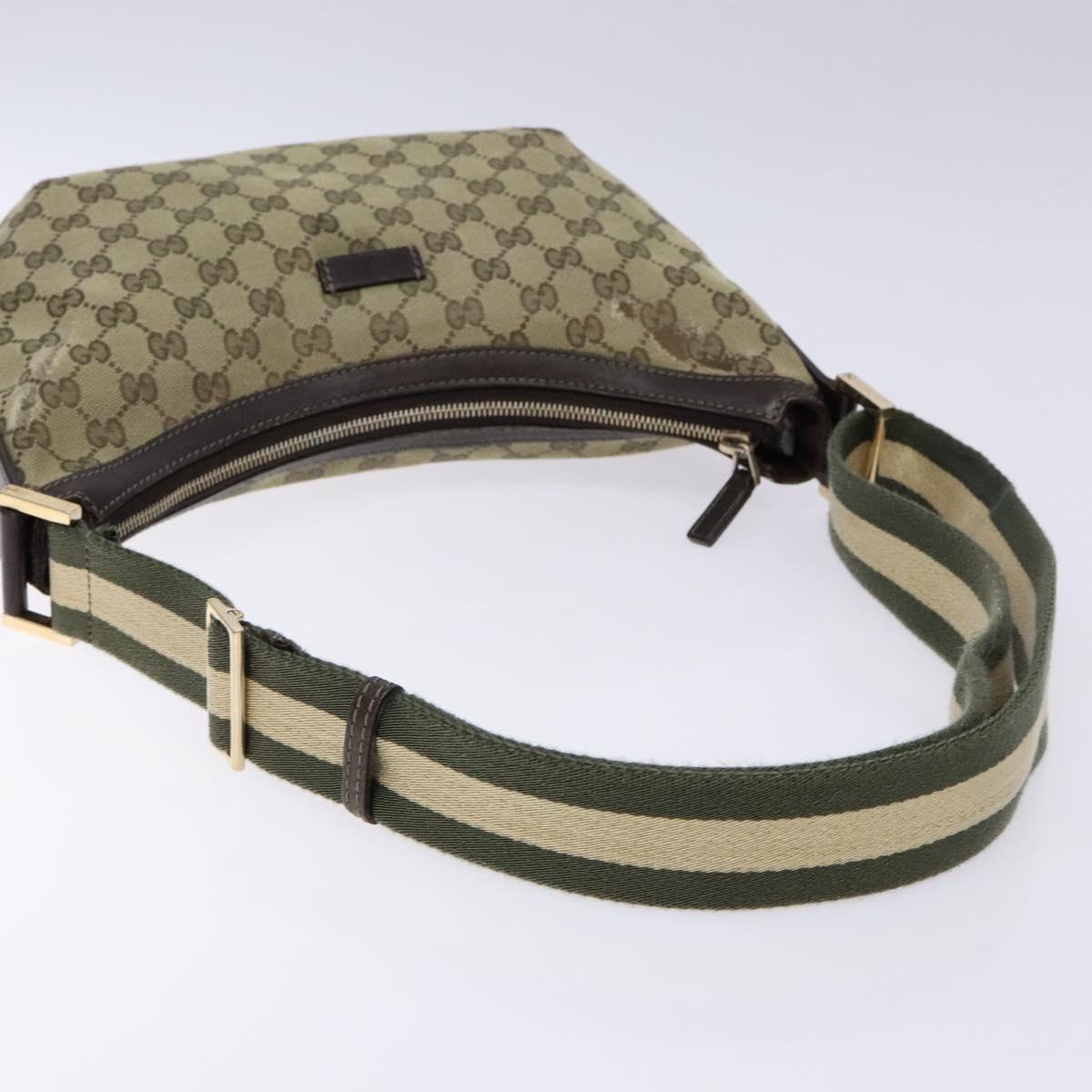 GUCCI GG Canvas Shoulder Bag Beige Gold 181092 Auth 134763