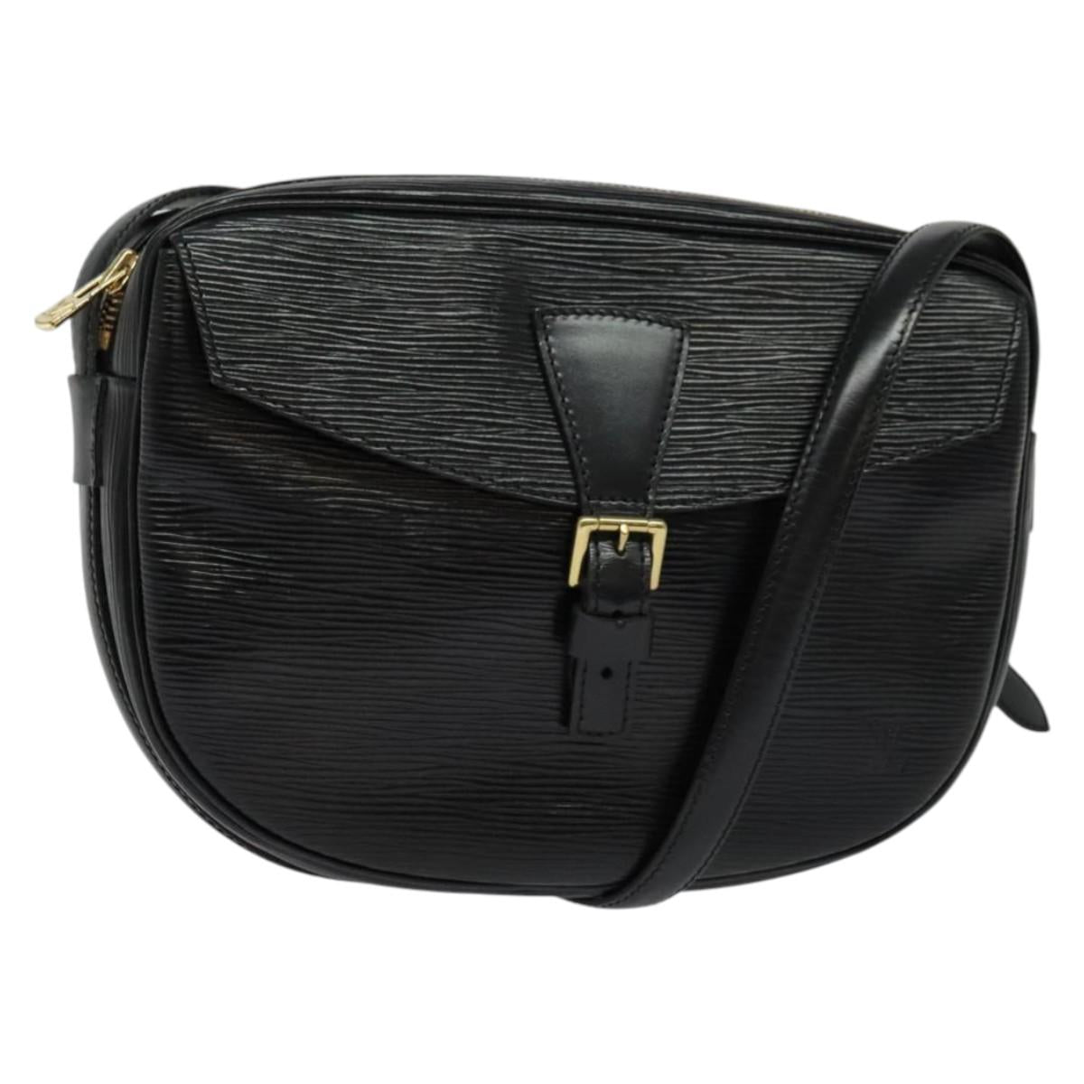 LOUIS VUITTON Epi Jeune Fille MM Shoulder Bag Black M52152 LV Auth 134781