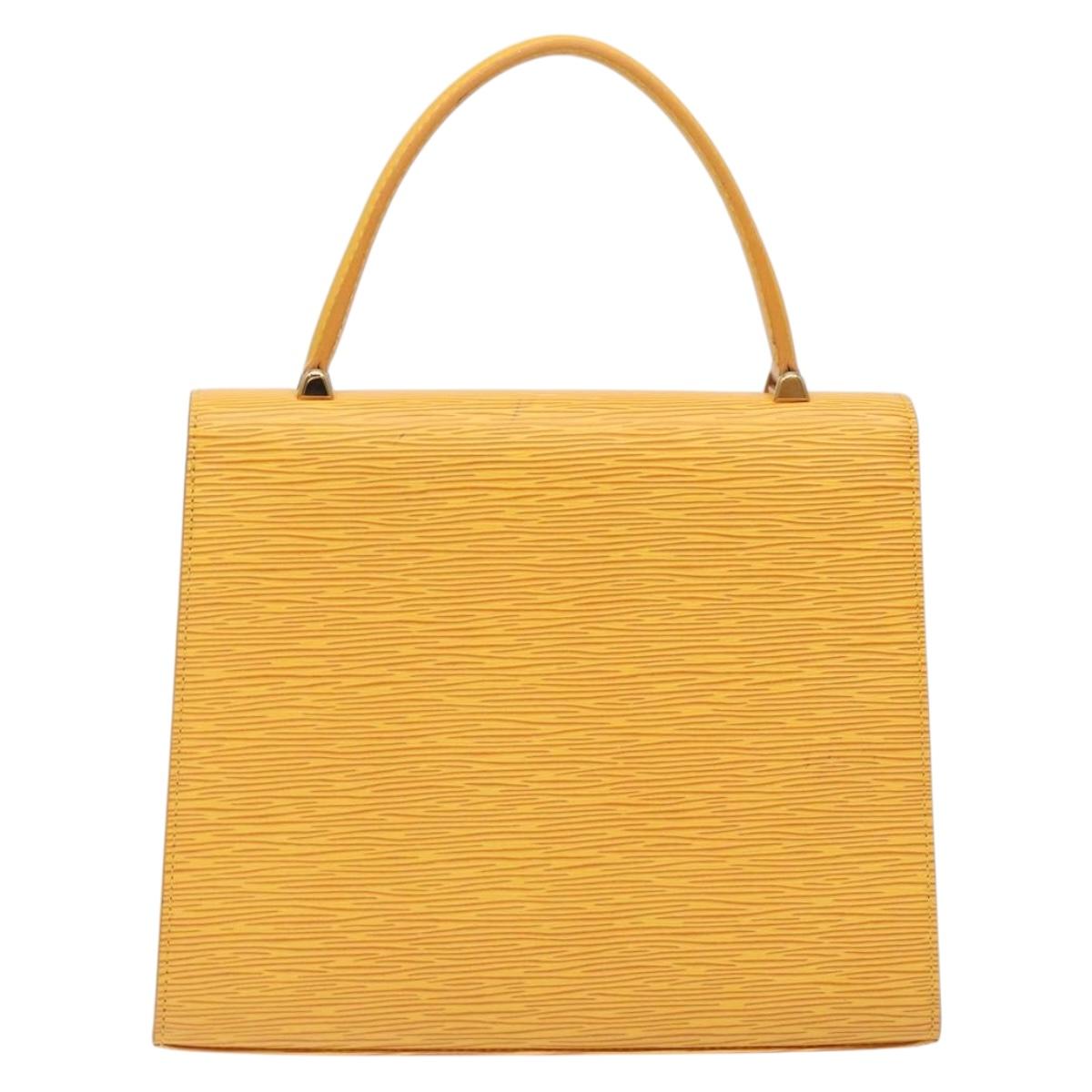 LOUIS VUITTON Epi Malesherbes Hand Bag Tassili Yellow Jonne M52379 Auth 134782