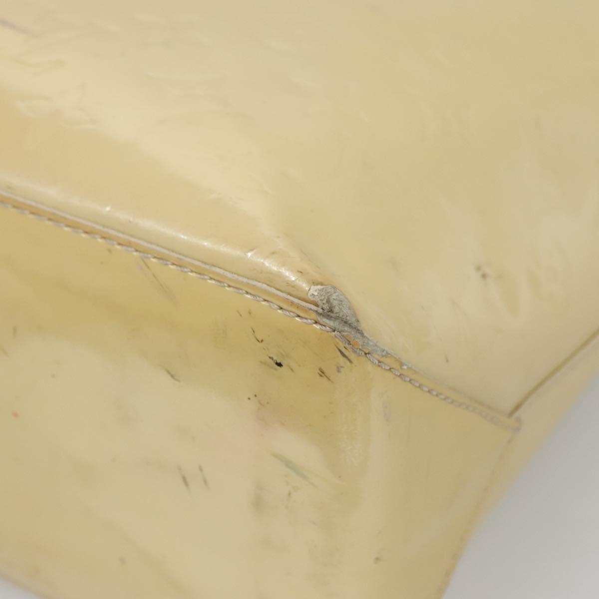 LOUIS VUITTON Monogram Vernis Wilshire MM Hand Bag Broncorail M91441 Auth 134792