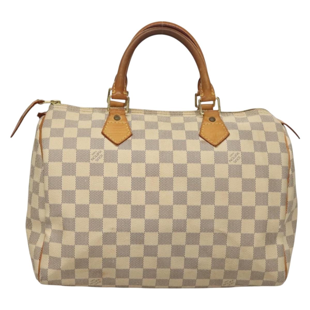 LOUIS VUITTON Damier Azur Speedy 30 Hand Bag N41533 LV Auth 134794