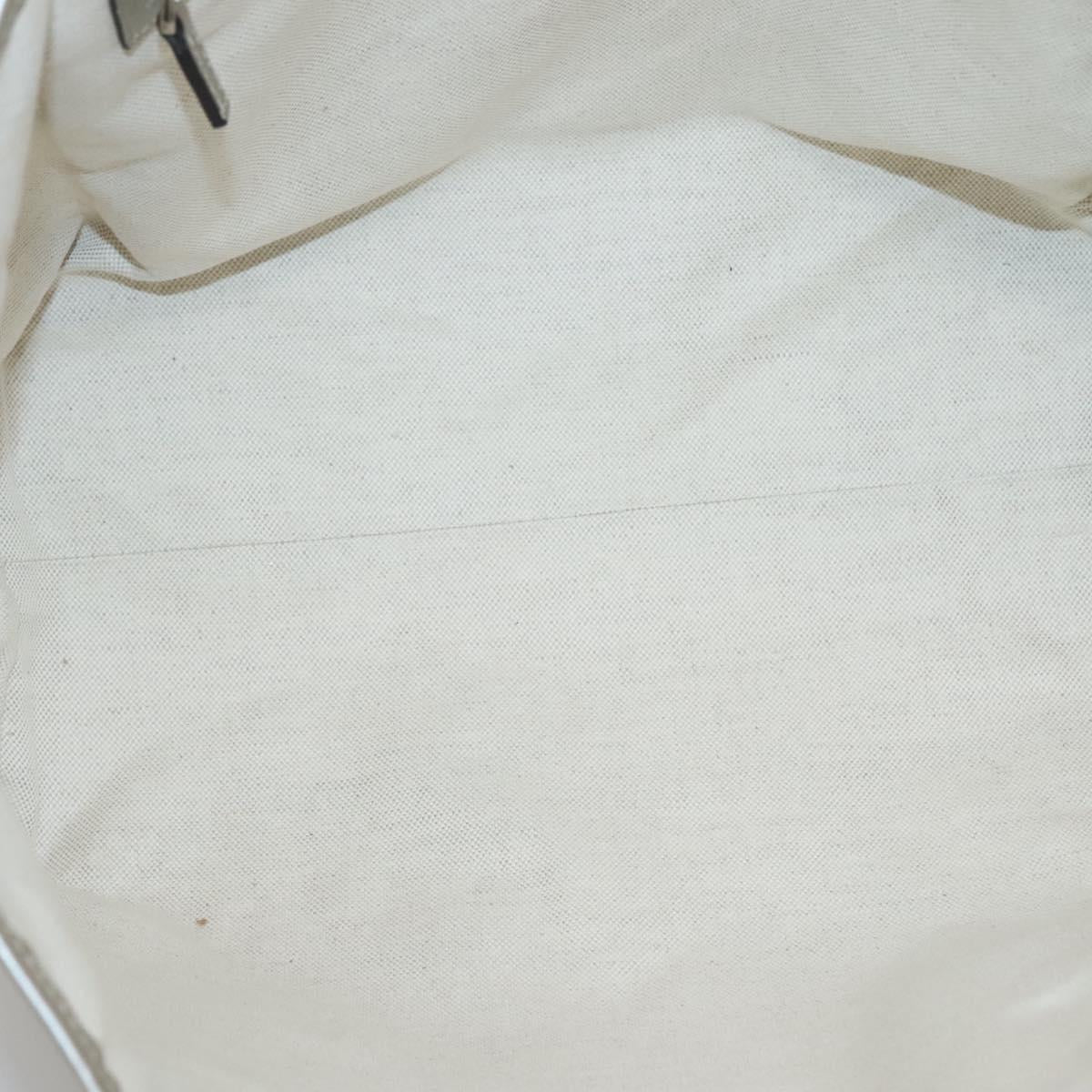 GUCCI GG implementation Tote Bag Silver 197953 Auth 134808