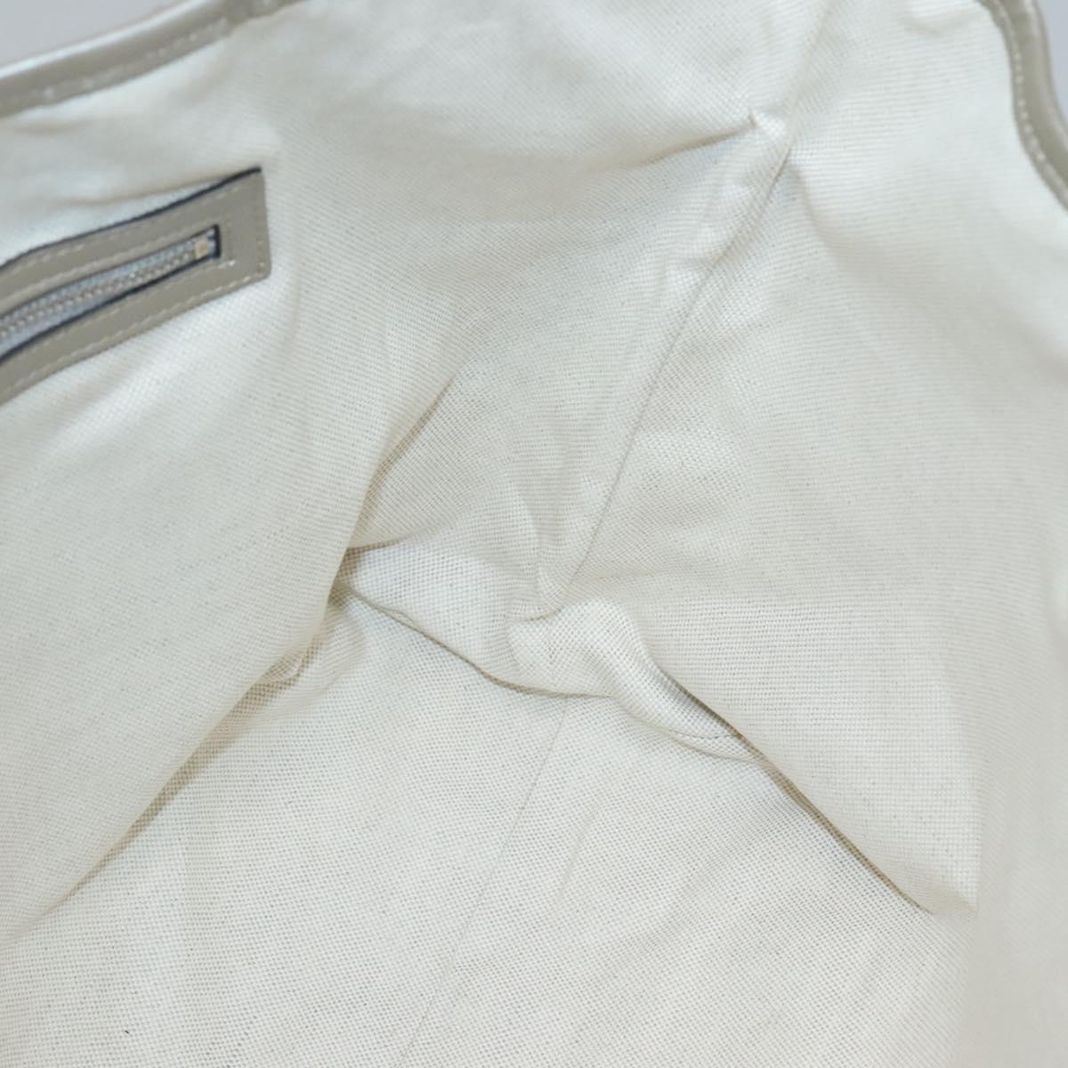 GUCCI GG implementation Tote Bag Silver 197953 Auth 134808