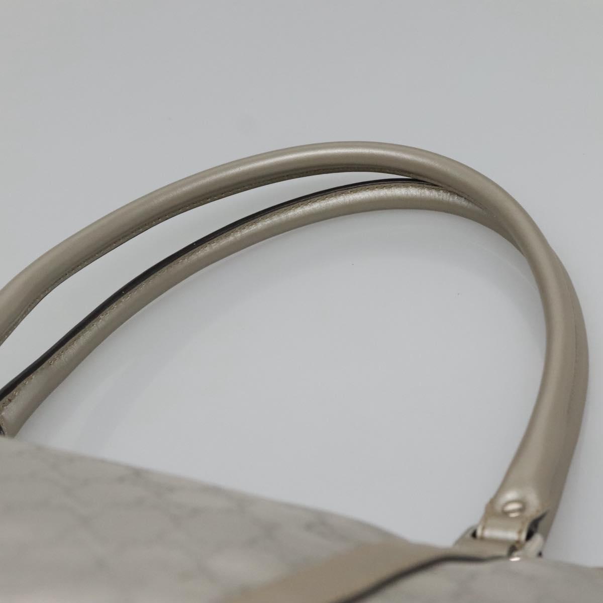 GUCCI GG implementation Tote Bag Silver 197953 Auth 134808