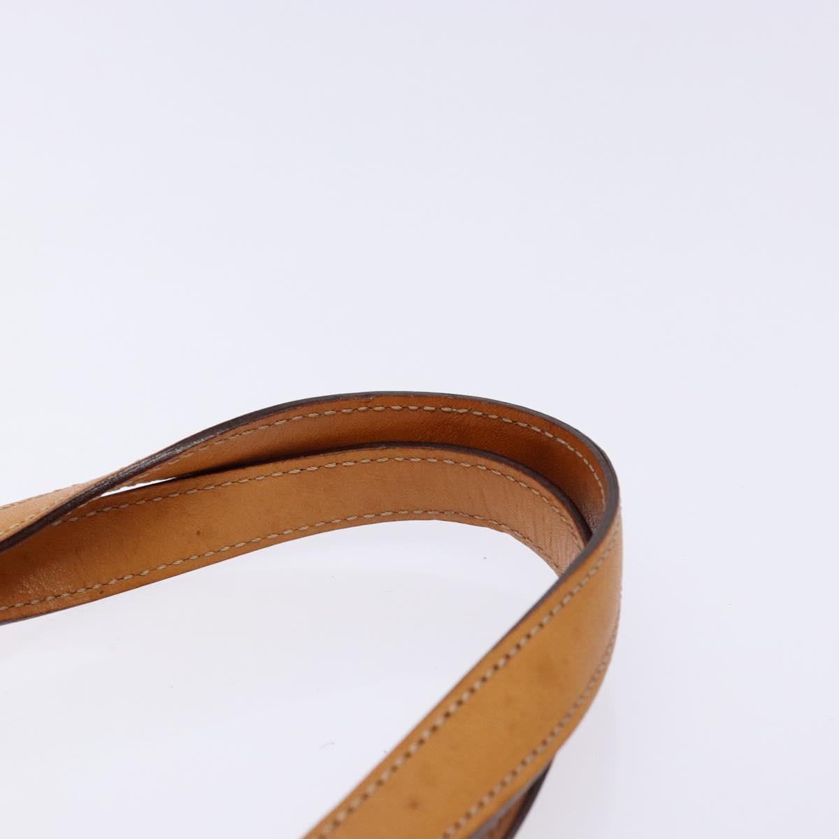 CELINE Macadam Canvas Hand Bag PVC Leather Brown Gold Auth 134810
