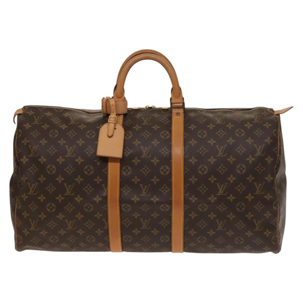 LOUIS VUITTON Monogram Keepall 55 Boston Bag M41424 LV Auth 134846