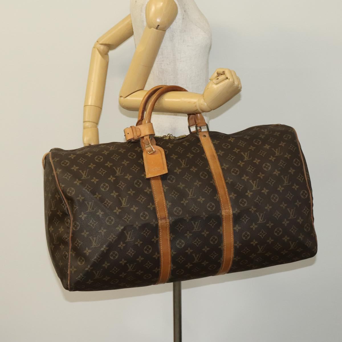 LOUIS VUITTON Monogram Keepall 60 Boston Bag M41422 LV Auth 134847