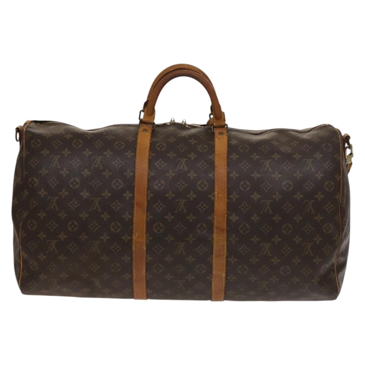 LOUIS VUITTON Monogram Keepall Bandouliere 60 Boston Bag M41412 LV Auth 134850