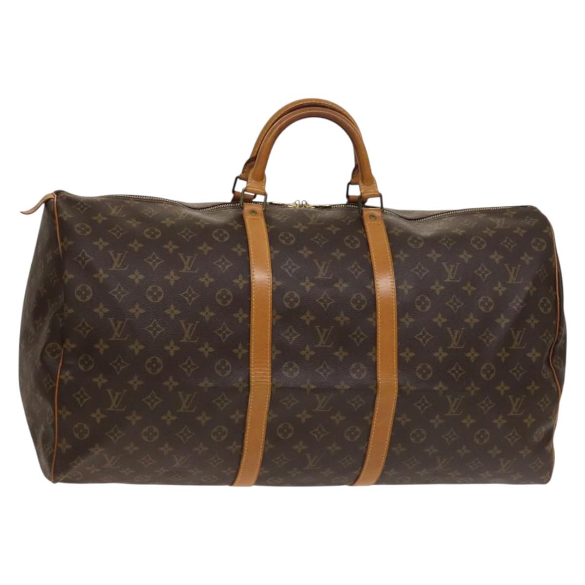 LOUIS VUITTON Monogram Keepall 60 Boston Bag M41422 LV Auth 134852