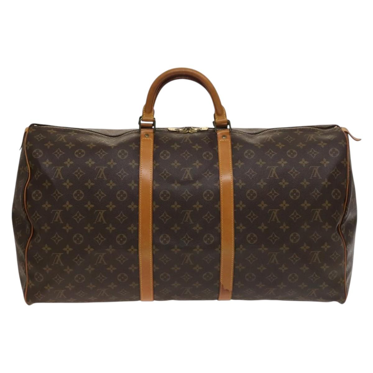 LOUIS VUITTON Monogram Keepall 60 Boston Bag M41422 LV Auth 134852