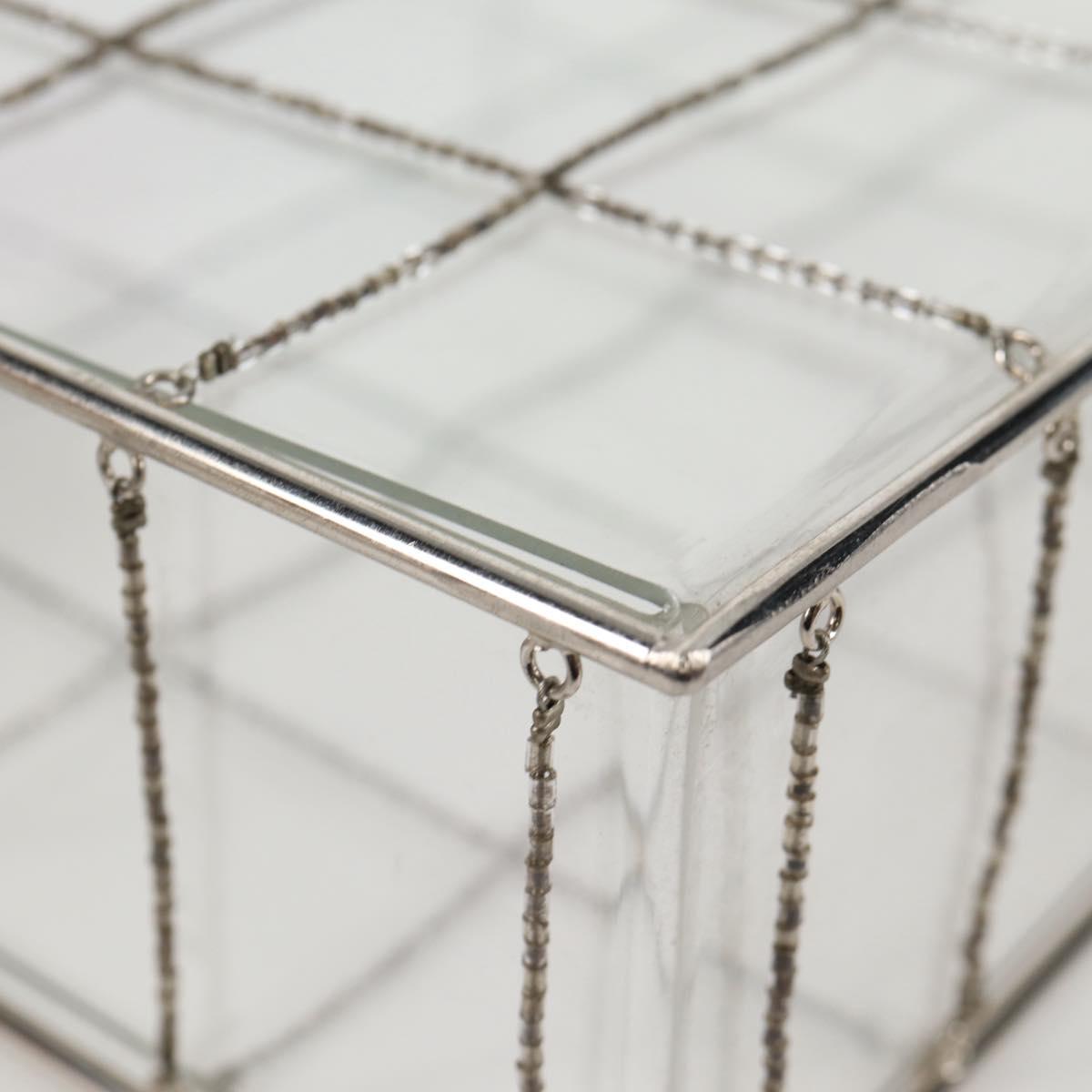 CHANEL Chain Tote Bag plastic Clear CC Auth 134859SM
