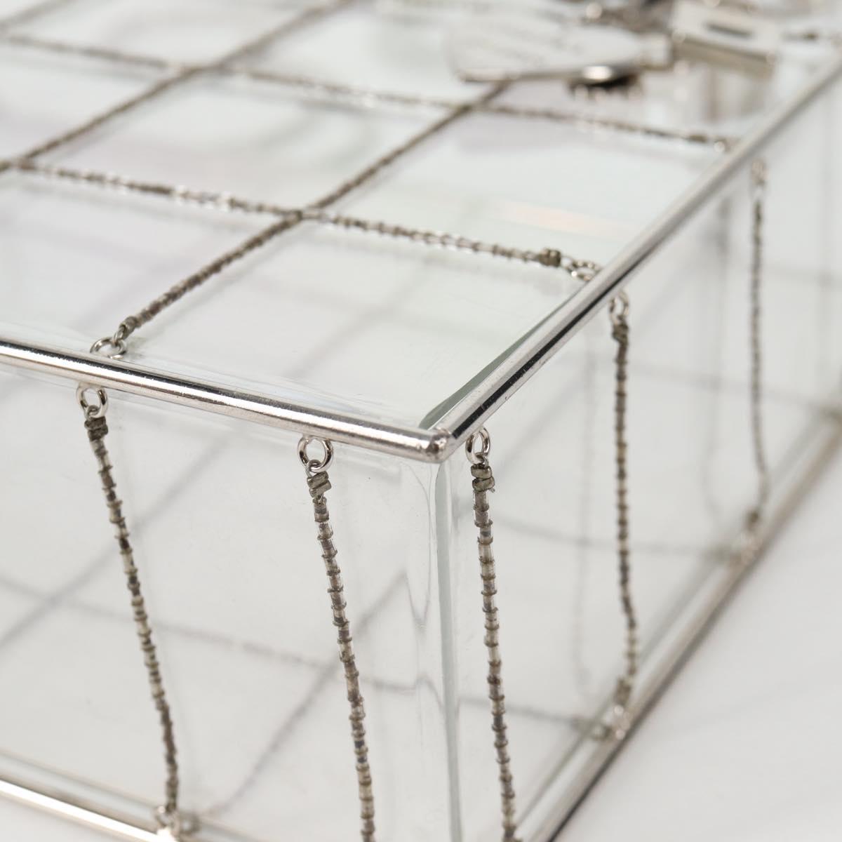 CHANEL Chain Tote Bag plastic Clear CC Auth 134859SM