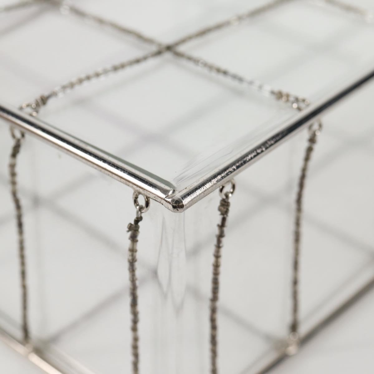 CHANEL Chain Tote Bag plastic Clear CC Auth 134859SM