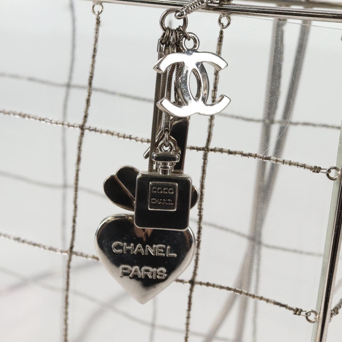 CHANEL Chain Tote Bag plastic Clear CC Auth 134859SM