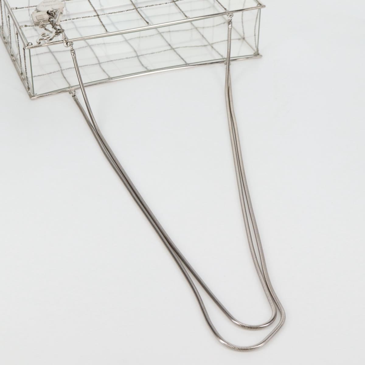 CHANEL Chain Tote Bag plastic Clear CC Auth 134859SM