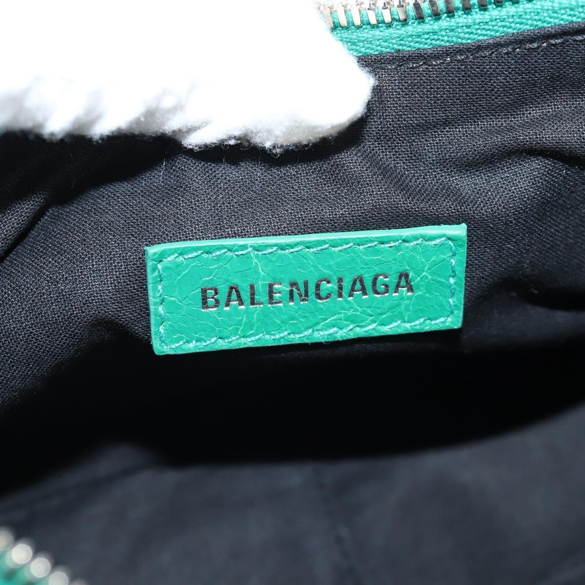 BALENCIAGA Le Cagole XS Shoulder Bag Leather 2way Green 671309 Auth 134862SAM