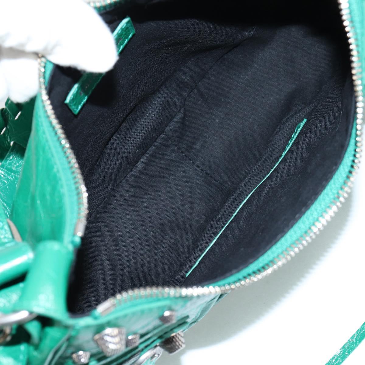BALENCIAGA Le Cagole XS Shoulder Bag Leather 2way Green 671309 Auth 134862M