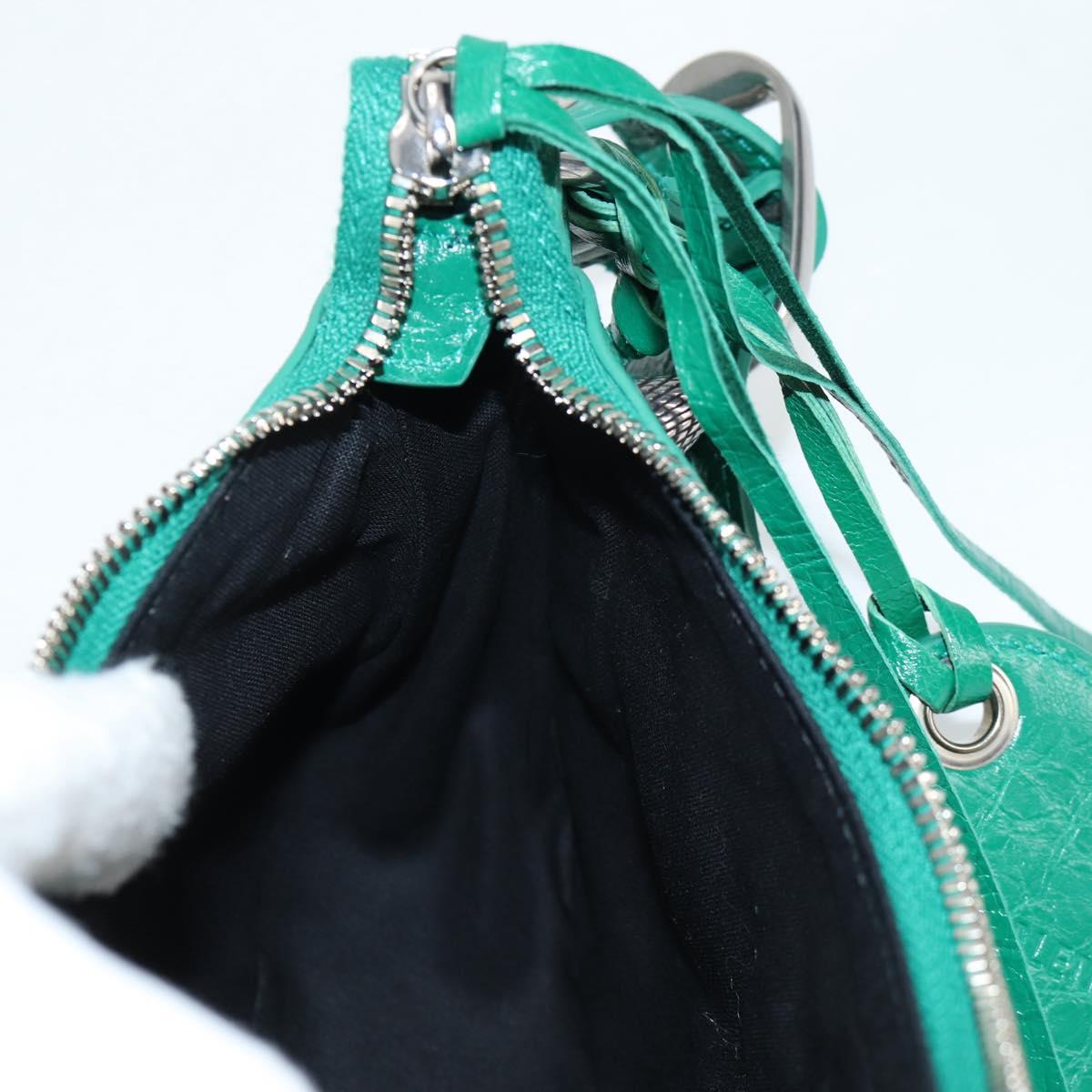 BALENCIAGA Le Cagole XS Shoulder Bag Leather 2way Green 671309 Auth 134862SAM