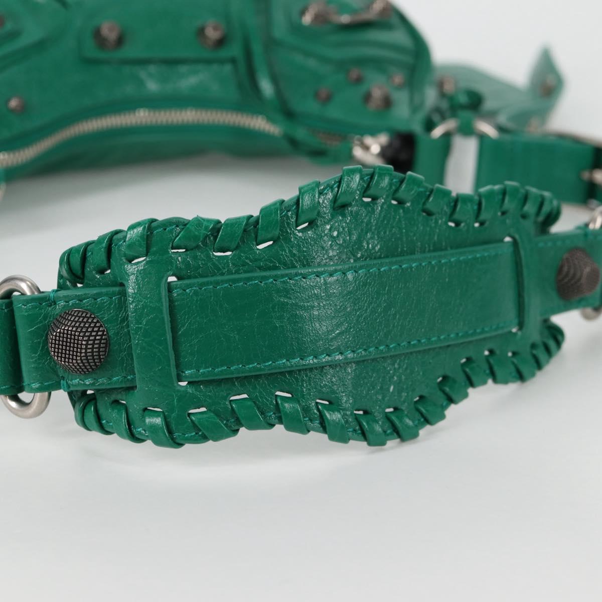 BALENCIAGA Le Cagole XS Shoulder Bag Leather 2way Green 671309 Auth 134862SAM