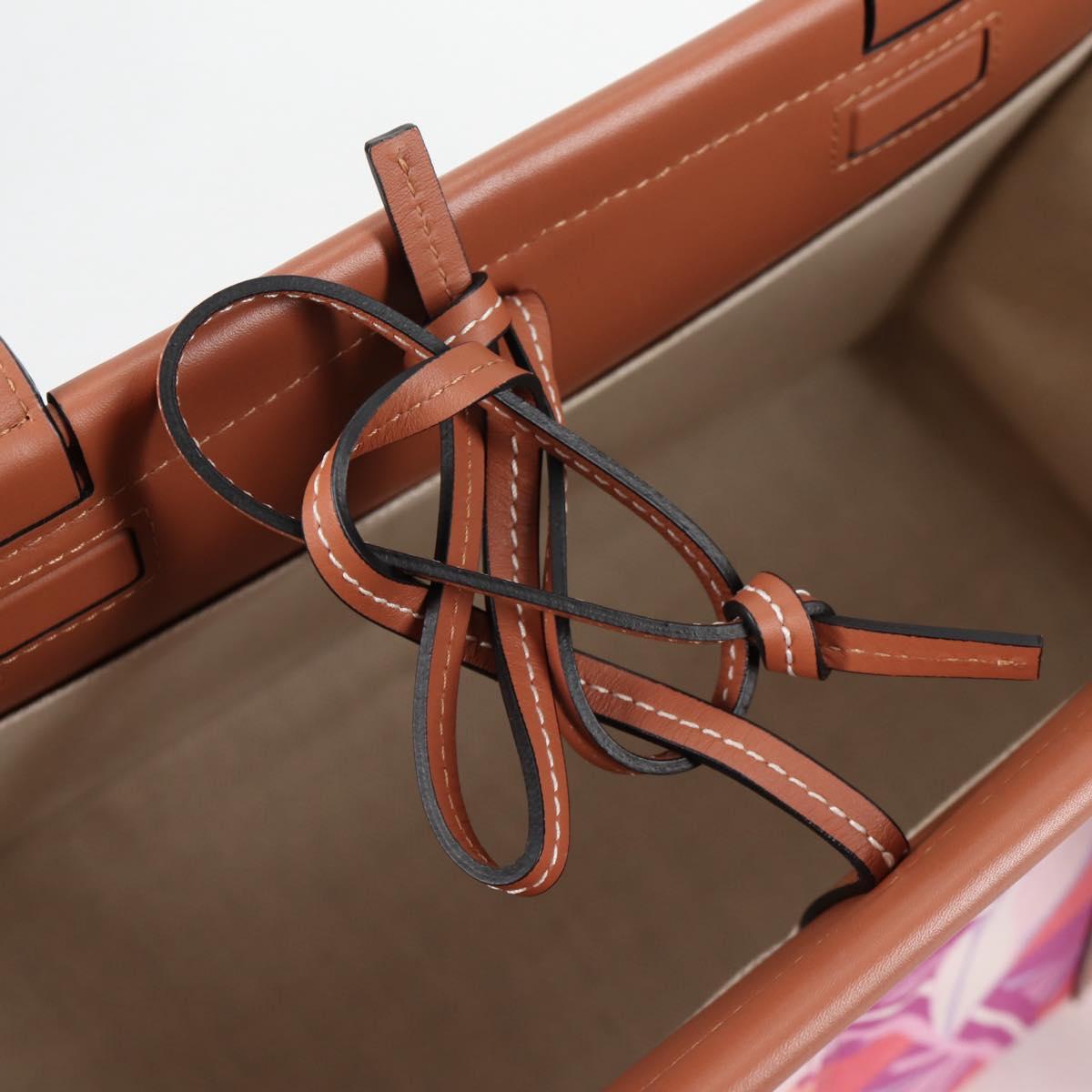LOEWE Anagram Tote Bag Canvas Pink Auth 134869M