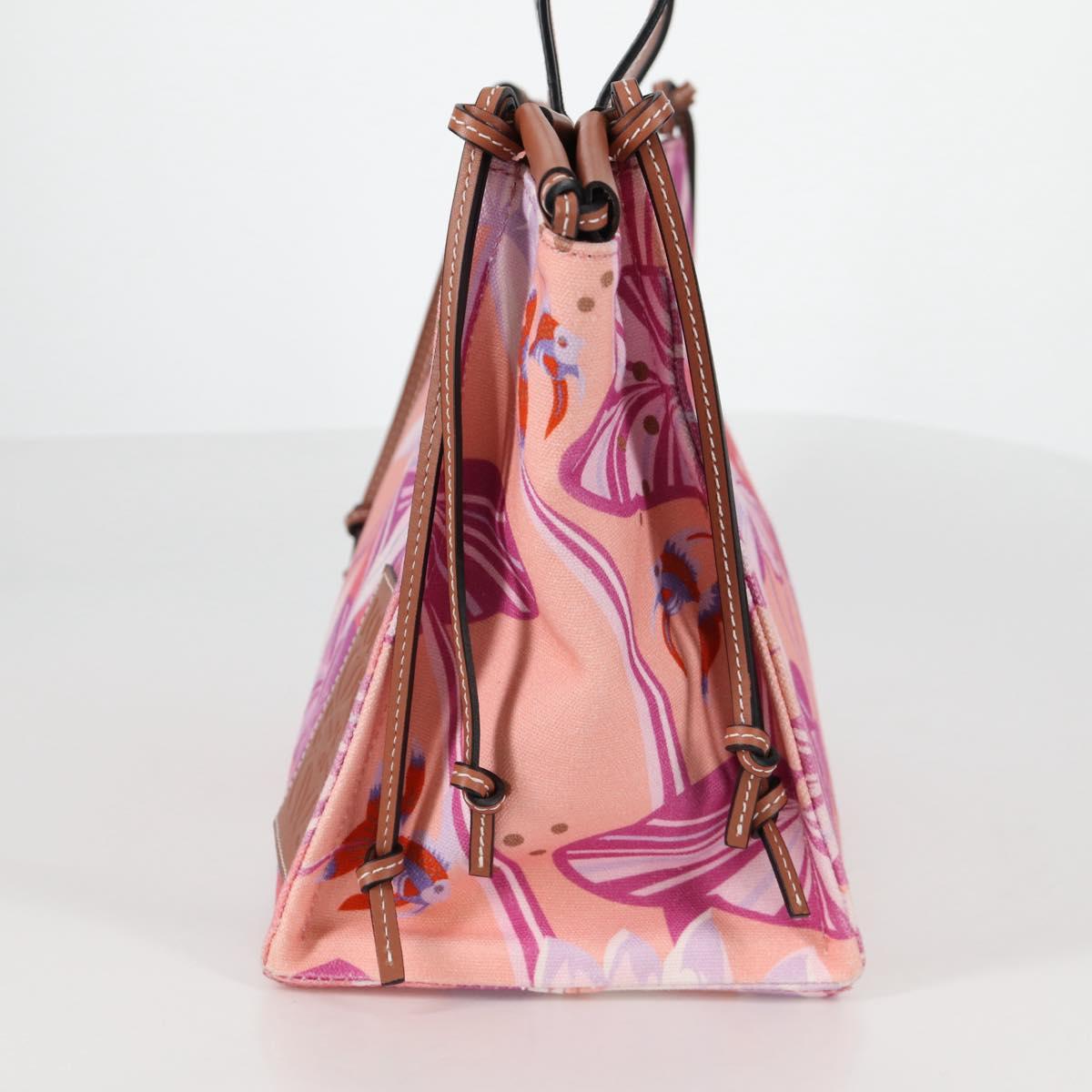 LOEWE Anagram Tote Bag Canvas Pink Auth 134869M