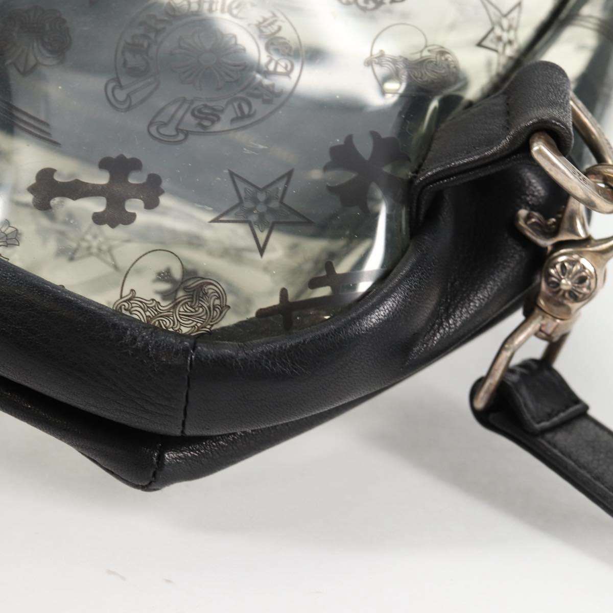 Chrome Hearts PVC BACK TO SCHOOL Backpack Vinyl Leather Black Auth 134876SAM
