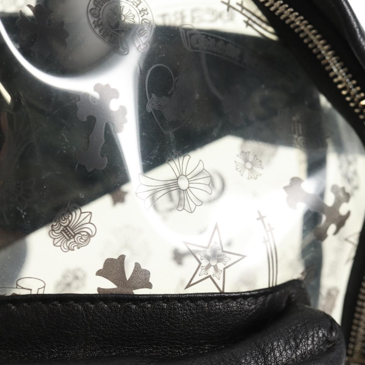 Chrome Hearts PVC BACK TO SCHOOL Backpack Vinyl Leather Black Auth 134876SAM