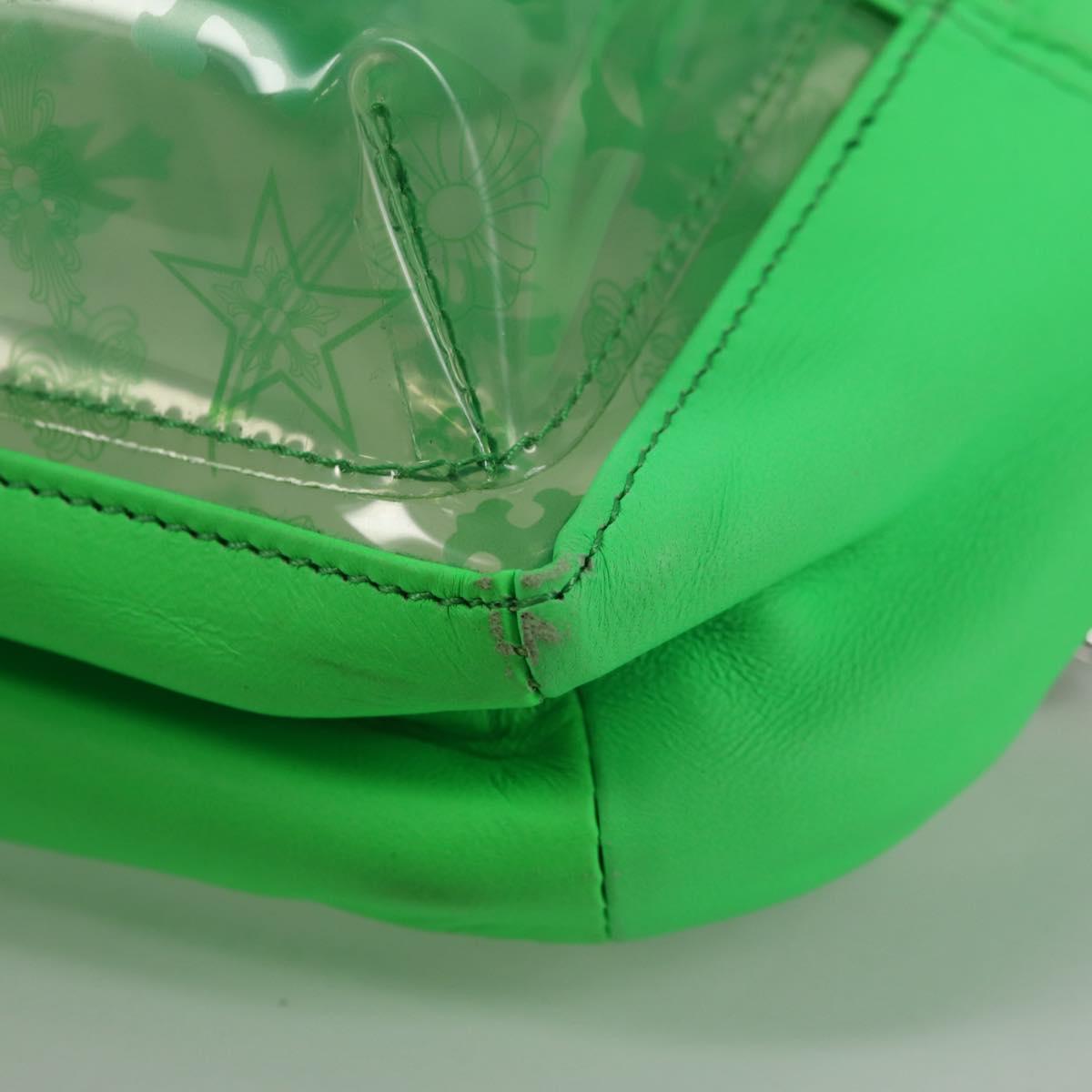 Chrome Hearts PVC BACK TO SCHOOL Backpack Vinyl Leather Green Auth 134877SAM