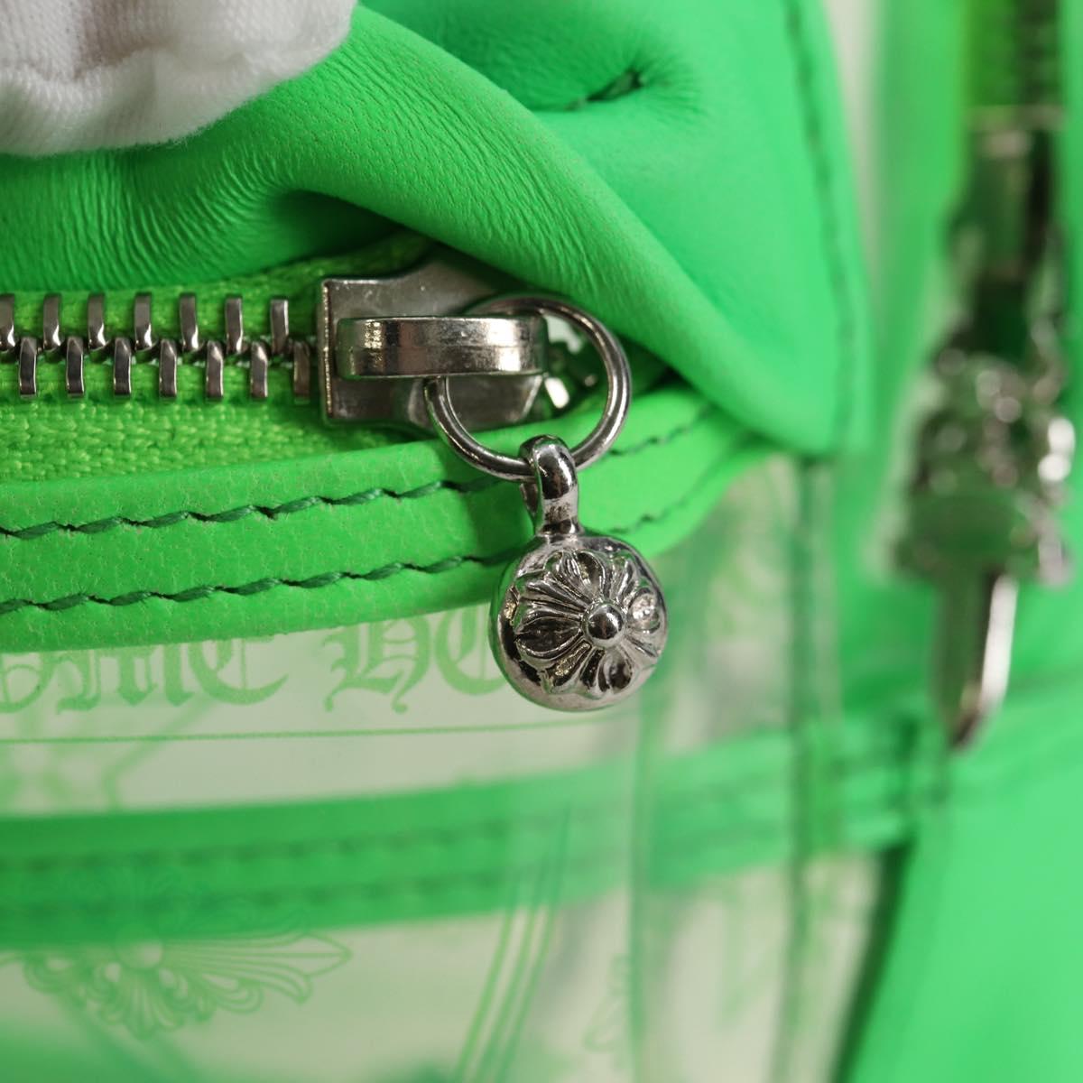 Chrome Hearts PVC BACK TO SCHOOL Backpack Vinyl Leather Green Auth 134877SAM