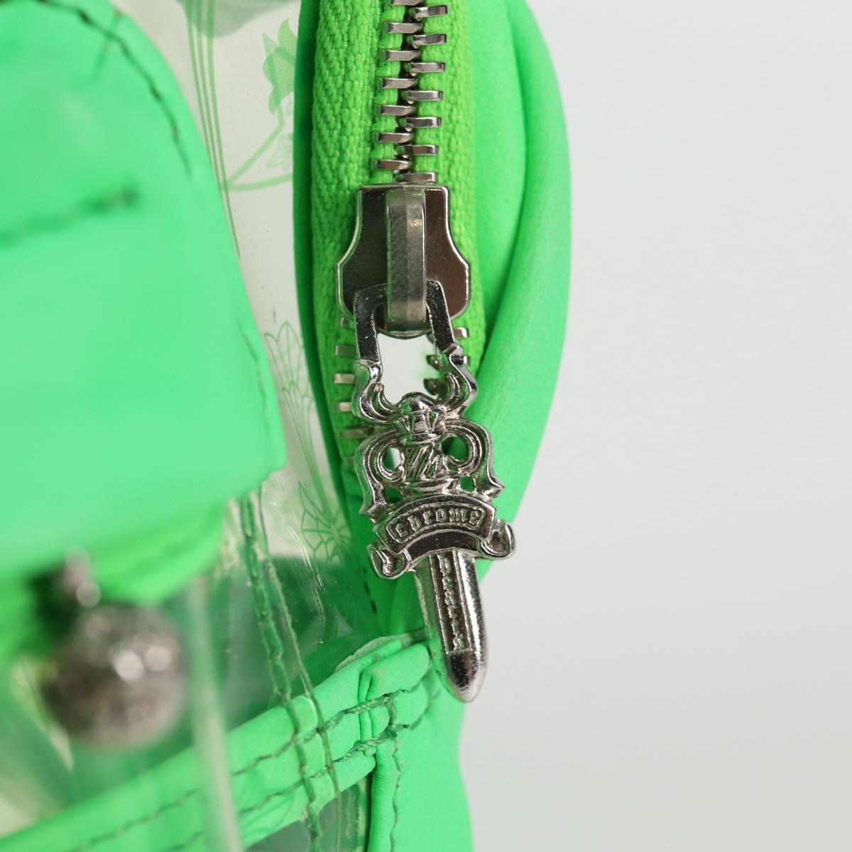 Chrome Hearts PVC BACK TO SCHOOL Backpack Vinyl Leather Green Auth 134877SAM