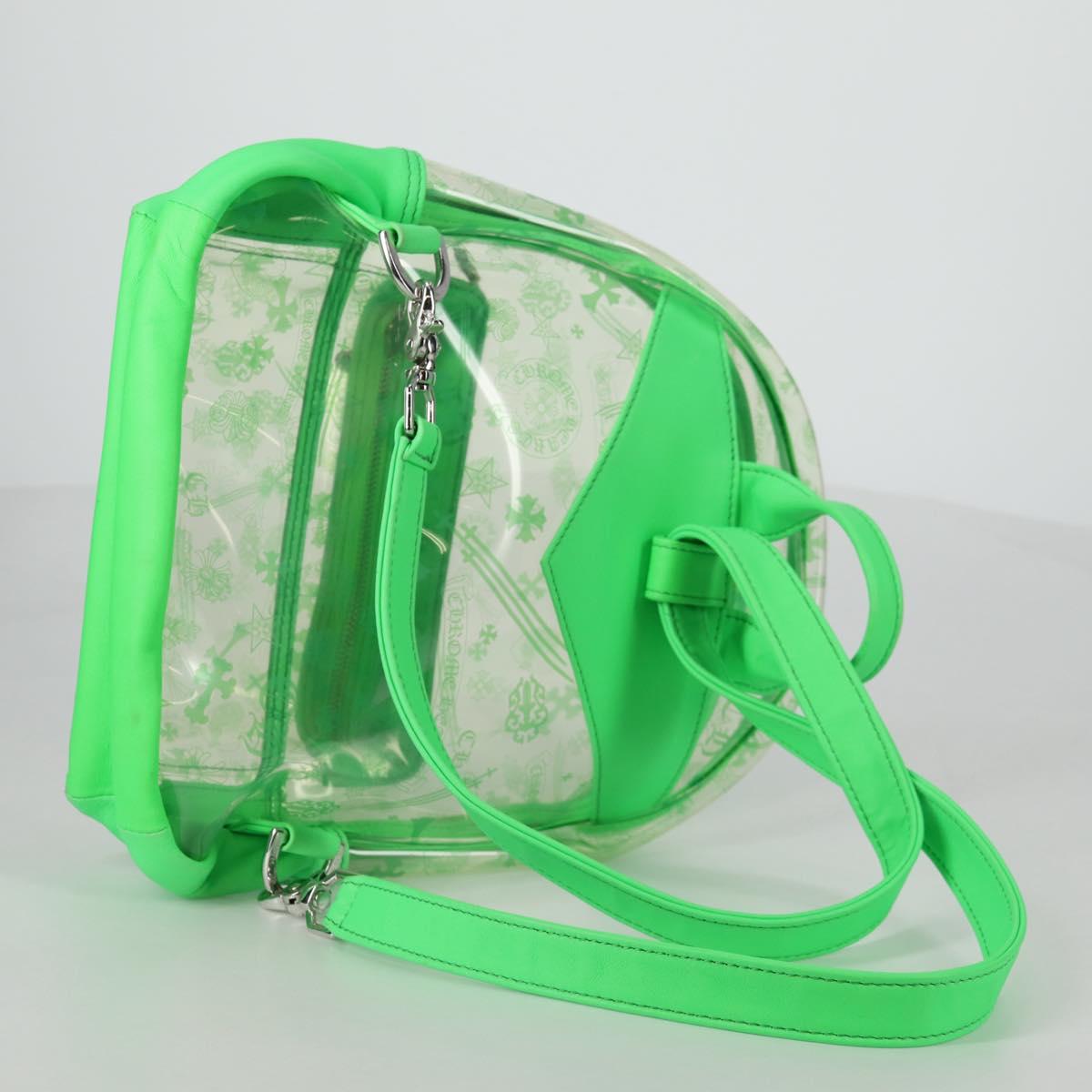 Chrome Hearts PVC BACK TO SCHOOL Backpack Vinyl Leather Green Auth 134877SAM