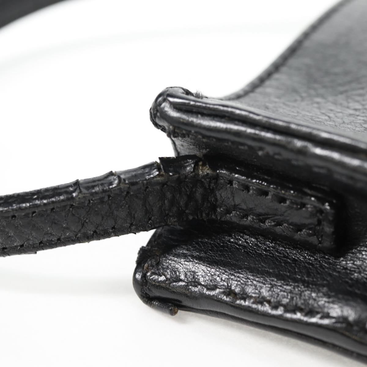 Chrome Hearts Cross Ball Button Gunslinger Bag Leather Black Auth 134879SM